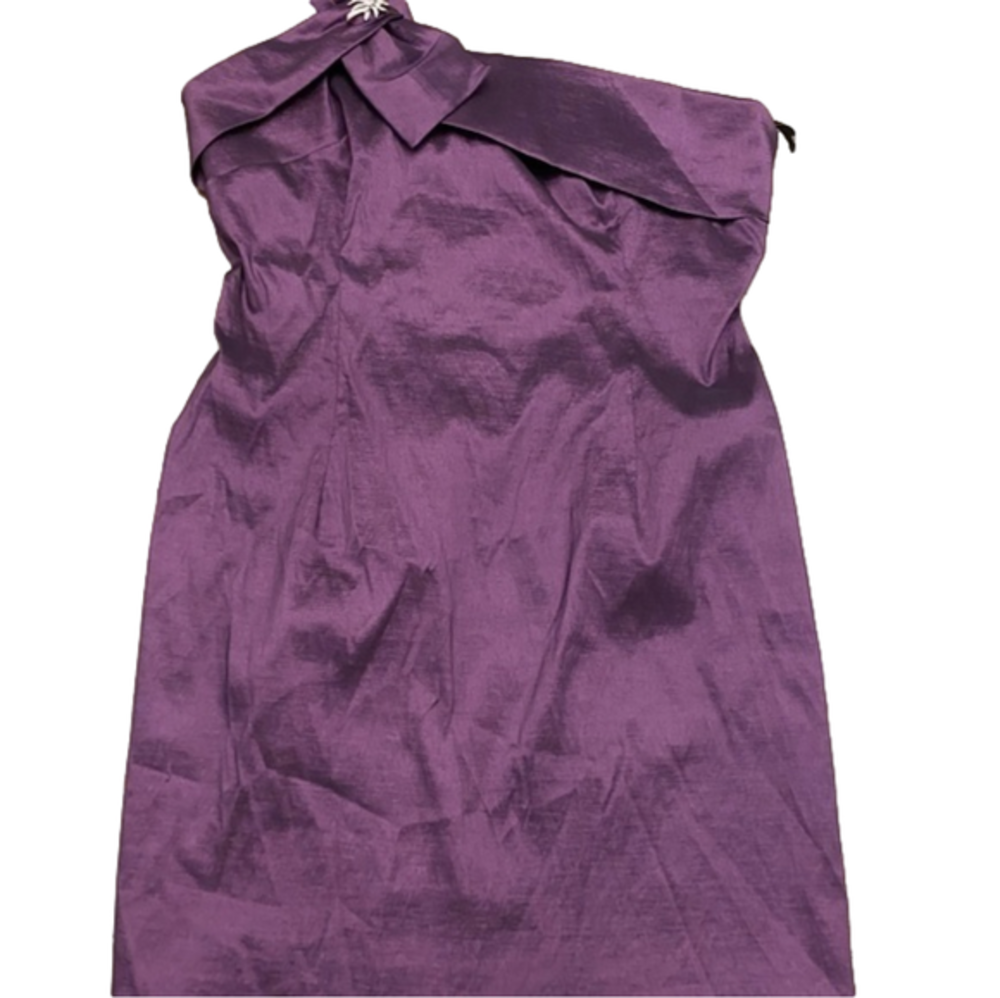 Beautiful eggplant one shoulder dress‎ eureka